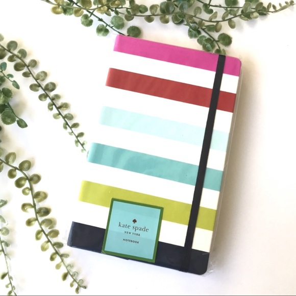 kate spade Other - Kate Spade NWT notebook candy stripe white pink